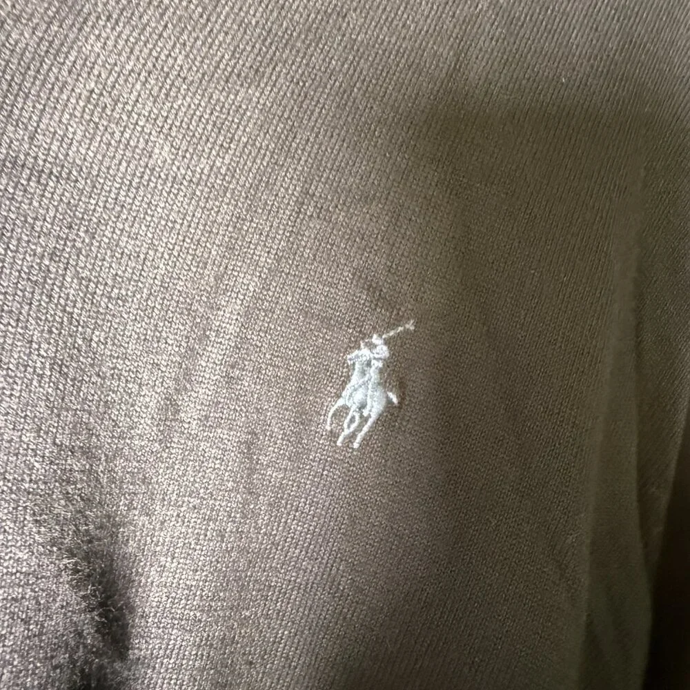 Polo Ralph Lauren Pima Cotton V Neck Sweater Men’s Sz LARGE
